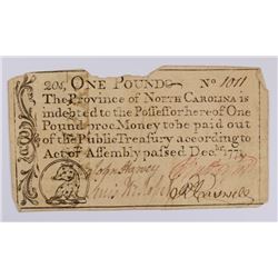1771 ONE POUND (PROVICE OF NORTH CAROLINA)