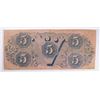 Image 2 : 1862 $5 CONFEDERATE STATES OF AMERICA NOTE (T-53) F/VF