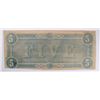 Image 2 : 1864 $5 CONFEDERATE STATES OF AMERICA NOTE (T-69) XF/AU