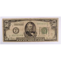 1928 $50 FEDERAL RESERVE NOTE (REDEEMABLE IN GOLD)
