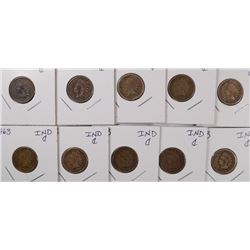 (10) 1863 INDIAN HEAD CENTS