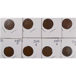 (8) 1873 INDIAN HEAD CENTS