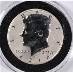 2014-W (REVERSE PROOF) SILVER KENNEDY HALF DOLLAR (RARE MODERN COIN)