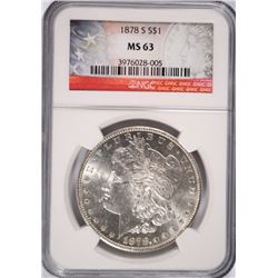 1878-S MORGAN DOLLAR NGC MS-63