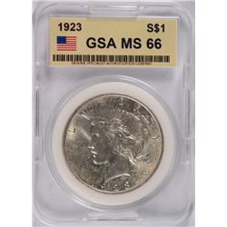 1923 PEACE DOLLAR GSA MS-66
