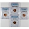 Image 1 : LOT OF ( 4 ) 1957-D LINCOLN CENTS, PCGS MS-66 RED