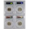 Image 2 : LOT OF ( 4 ) 1942-S JEFFERSON NICKELS, PCGS MS-66