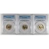 LOT OF ( 3 ) 1943-S JEFFERSON NICKELS, PCGS MS--66