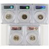 Image 2 : Lof of 5 Jefferson nickels PCGS-65 40,41, 42S, 43P, 45S