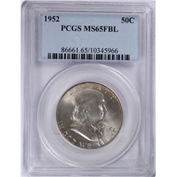 1952 FRANKLIN HALF DOLLAR, PCGS MS-65 FBL