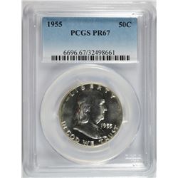 1955 FRANKLIN HALF DOLLAR, PCGS PR-67