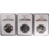 Image 1 : 1965 SMS, 1966 SMS & 1967 SMS KENNEDY HALF DOLLARS ALL NGC MS-66