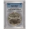 Image 1 : 2005 AMERICAN SILVER EAGLE, PCGS MS-70 RARE LISTS IN PCGS PRICE GUIDE AT $700.00