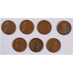 (7) 1924-D LINCOLN CENTS