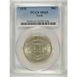 1936 YORK COMMEN HALF DOLLAR PCGS MS-65