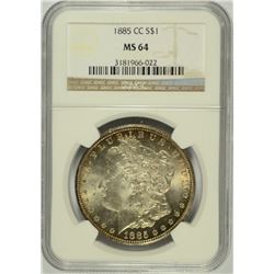 1885-CC MORGAN DOLLAR NGC MS-64