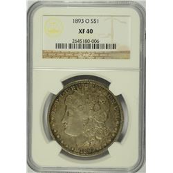 1893-O MORGAN DOLLAR NGC XF-40