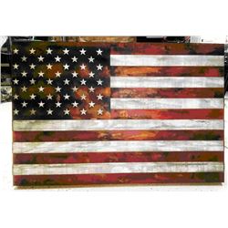 Rusted American Metal Flag
