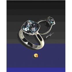 Abbott Taylor Ring, Blue Topaz