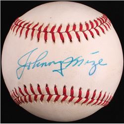 Johnny Mize Signed OAL Baseball (JSA COA)
