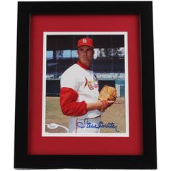 Steve Carlton Signed Cardinals 13x16 Custom Framed Photo Display (JSA COA)