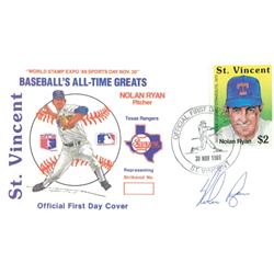 Nolan Ryan Signed FDC Cachet (JSA COA)