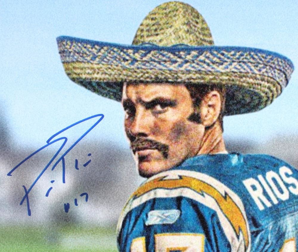 Felipe Rios Signed Chargers 11x17 Photo (JSA COA)