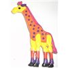 Image 1 : Purple, Orange, Yellow, Red and Pink Giraffe Pin Made in Taiwan