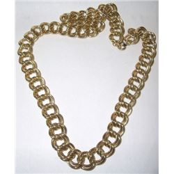 braided gold colored necklace