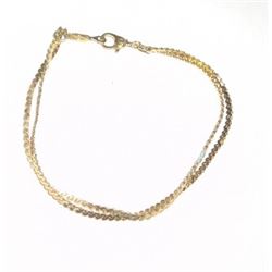Monet gold thin braided bracelet