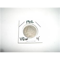 1912 Liberty "V" Nickel RFD Book Value $4+ *Nice Early VERY GOOD Grade Nickel*