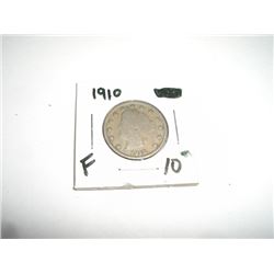 1910 Liberty "V" Nickel RFD Book Value $10+ *Nice Early FINE Grade Nickel*