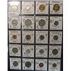 Image 1 : 107. (20) World Coins in a Plastic Page identified with KM No., Metal size, & etc. All different. In
