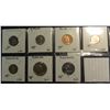 Image 2 : 135. Zambia BU 7 Piece Type Set. Various dates 1, 2, 5, 25, & 50 ngwee and (2) 1 Kwacha.