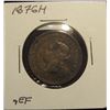 Image 2 : 304. 1876 H Canada Large Cent. VF. Some corrosion.