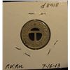 Image 2 : 611. (1931) "Twin City Motor Bus Co.", "Transfer Token/2 1/2c".  d8418. 760/G. wm. Rd. Center 3-part