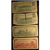 Image 2 : 662. 4 Old Canada Notes; 1954 $2, 1967 $1, and 2(1973 $1) Notes. Circulated