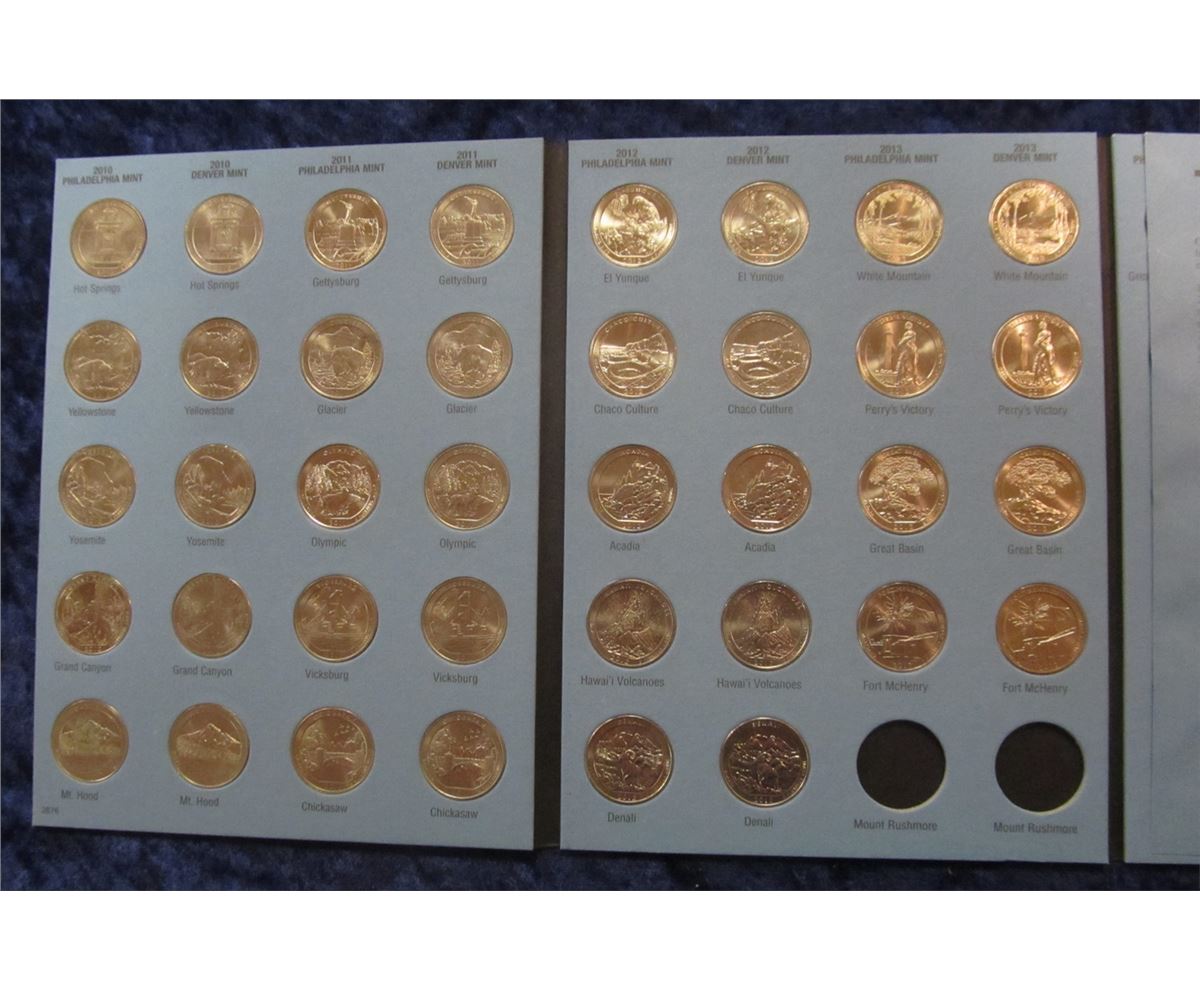 741. National Parks Quarters Collection Coin Starter book with (38) P
