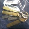 Image 1 : 750. Key-ring with (5) Antique Pocket Knives, all with loops and attached to ring.