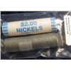 Image 2 : 796. 2005 P & D Original Bank-Wrapped Rolls of Gem BU Buffalo Nickels. ($4.00 face value). Red Book 
