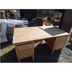 CHAIRS - 4 & 2 DESKS = 6 PC