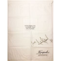 MICHAEL JACKSON SIGNED ADLON KEMPINSKI HOTEL LAUNDRY BAG