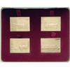 Image 1 : A set of four silver-gilt replica stamps commemorating 150 years of passenger railway....