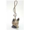 Image 1 : A Victorian brass fox door-stop, with whip above on an iron base, 18ins...