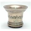Image 1 : An English 17th century cast bronze mortar, with a band of vine and berries to waist and a band o...