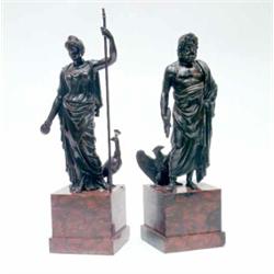 After the Antique, Italian, 19th century, a pair of figures "Jupiter and the eagle" and "Juno and...