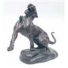 Image 1 : A French early 20th century bronze model of a cougar by Thomas Cartier, wounded by an arrow and r...