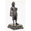 Image 1 : A French mid 19th century bronze statuette of a man, possibly George Washington, standing with a...