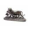 Image 1 : Christopher Fratin, a late 19th century French bronze group of a Lioness and cubs with an antelop...