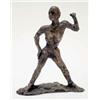 Image 1 : A modern bronze statuette of a nude woman, standing on shaped base, 6.25ins...